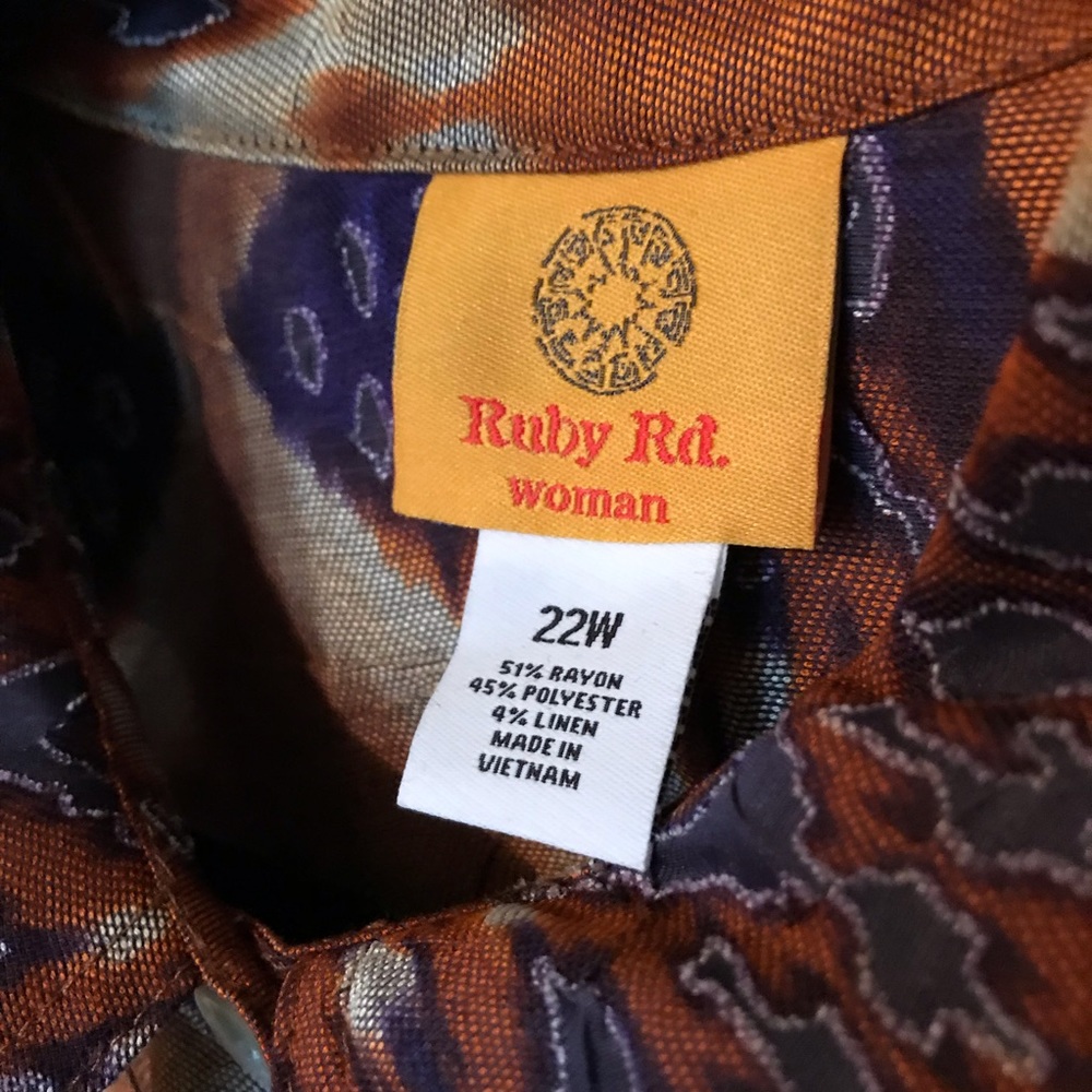 NWT - Ruby Rd. - Button Up Multicolored Top - Picture 2 of 3